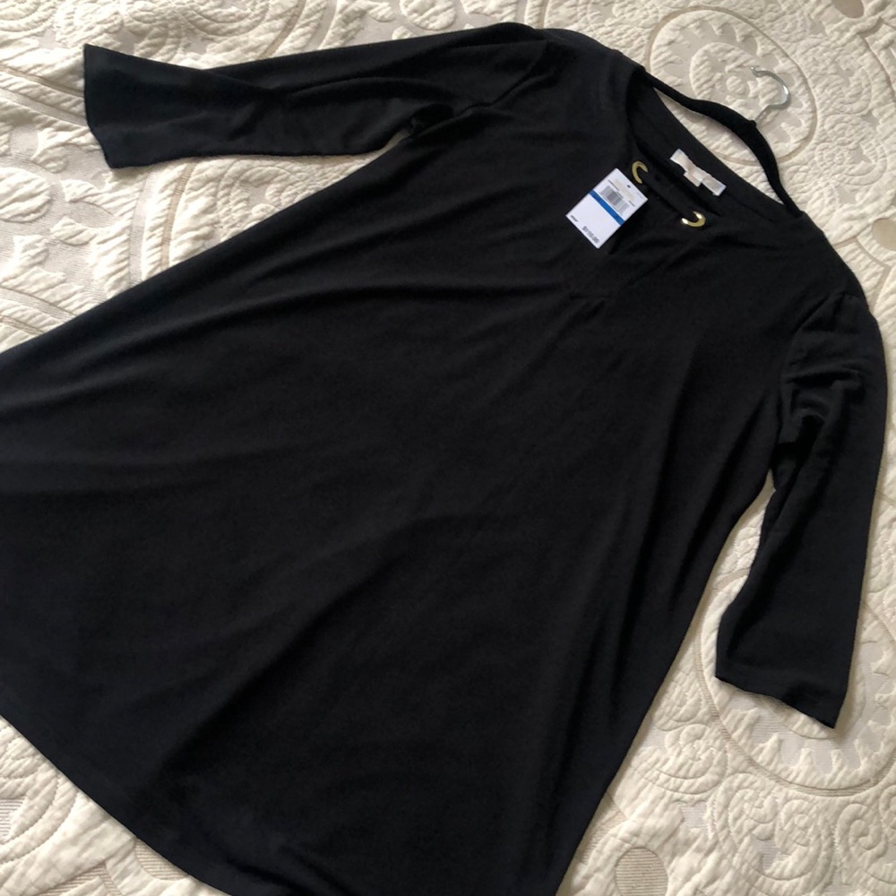 NWT Michael Michael Kors Black 3/4 sleeve Tunic/Dress XL